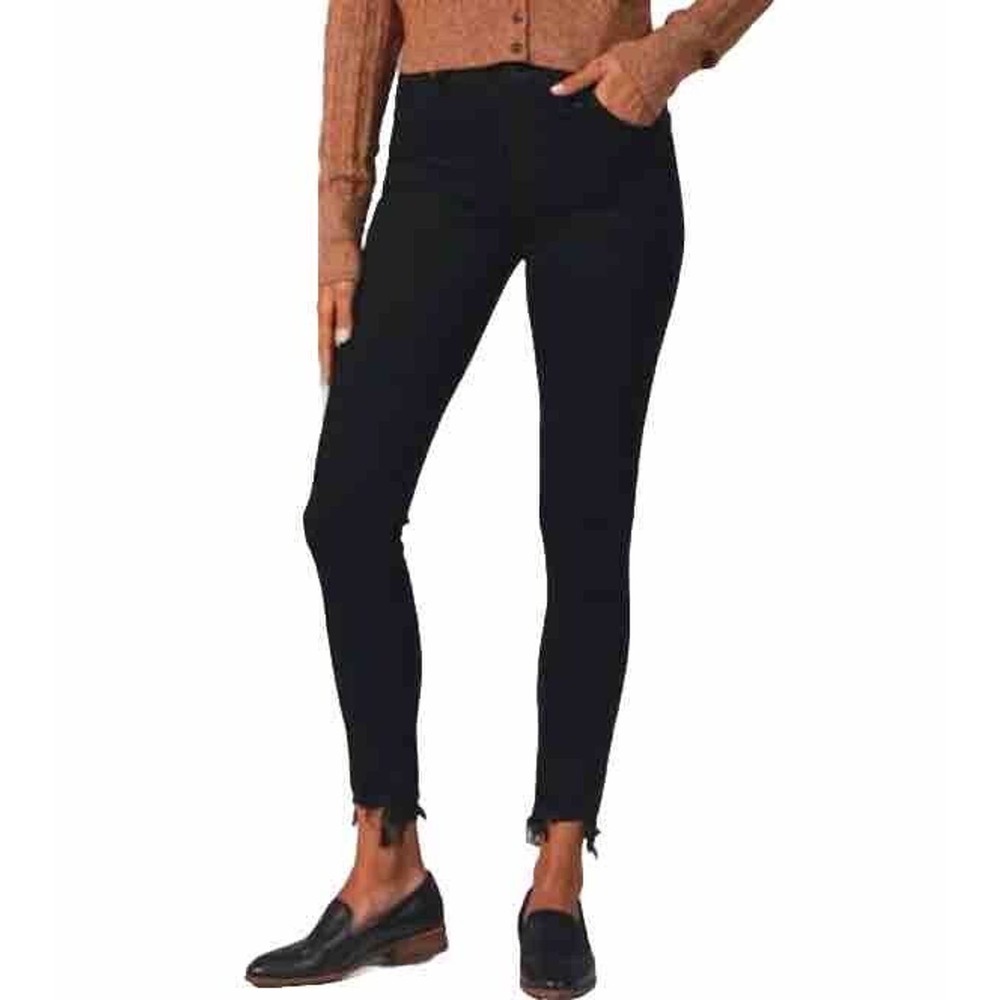 NEW Abercrombie & Fitch Super Skinny‎ Ankle High Rise Jean 27 4L Black Raw Ankle